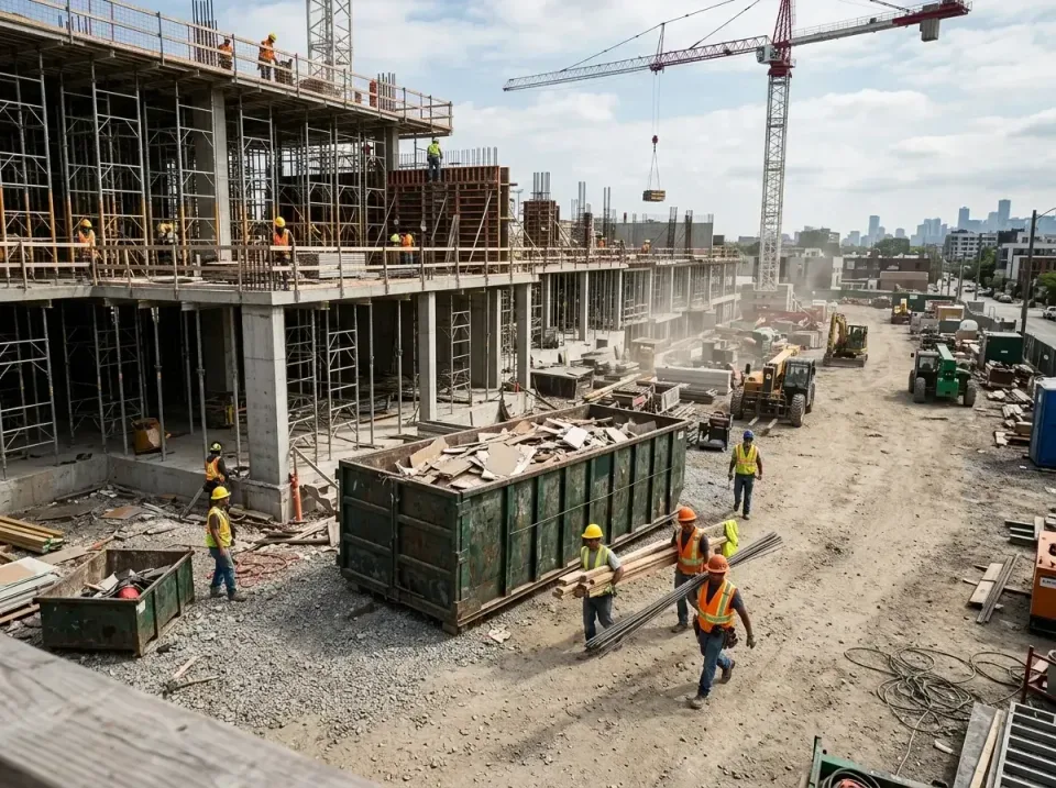 commercial-construction-site-w-002 — frequently asked questions, Low Cost Construction Dumpster Rental in Brooklyn Center, MN